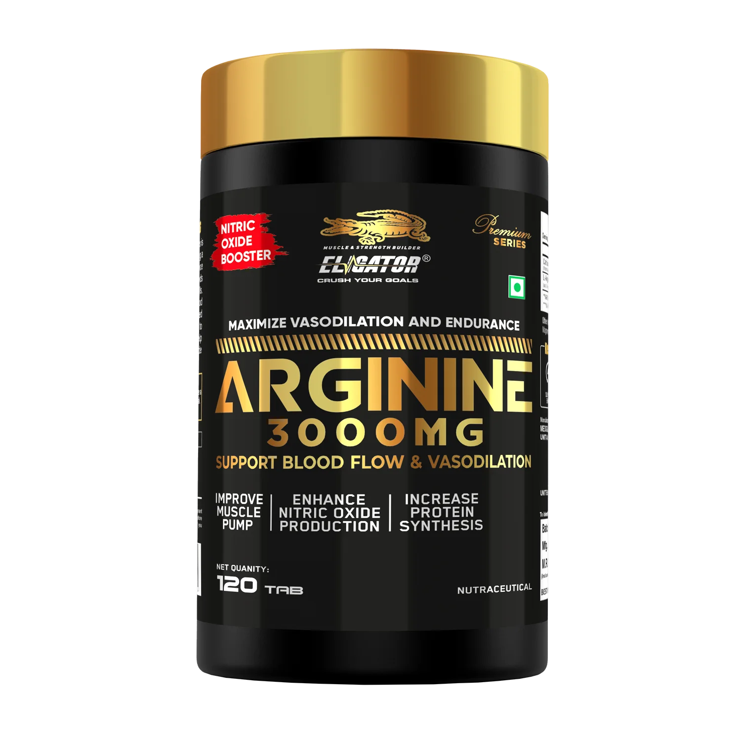 Eligator Arginine 3000 mg - 120 Tablets (60 Servings)